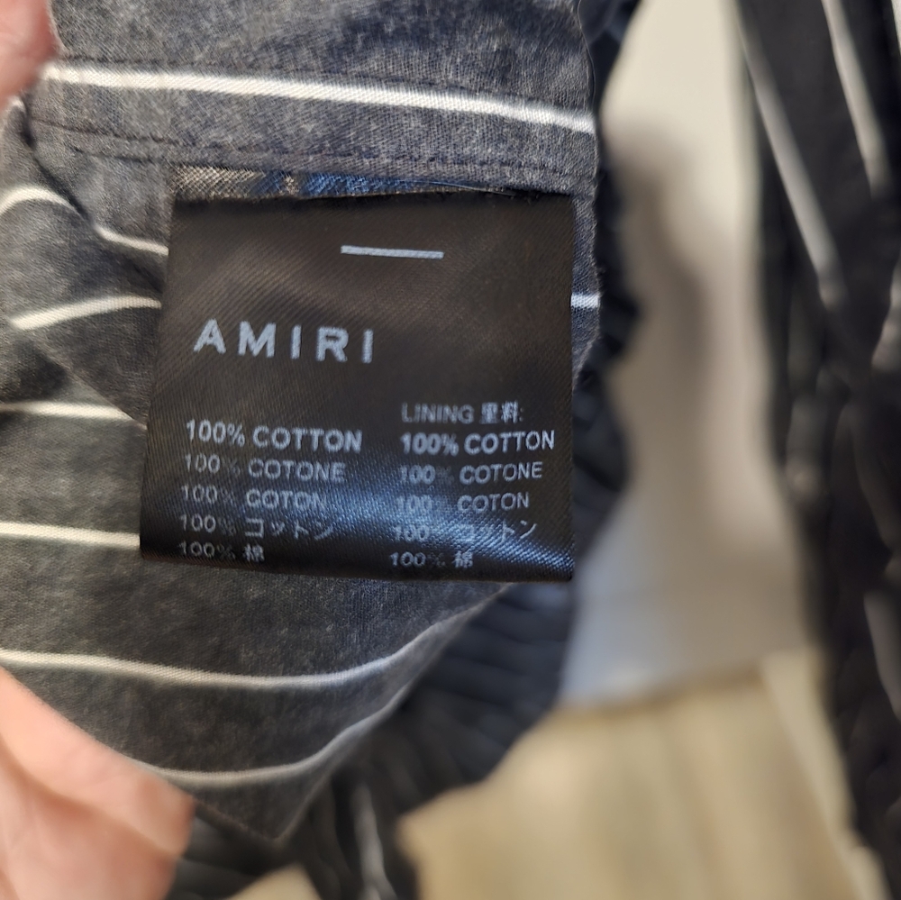 AMIRI Black and White Striped Shirt - Picture 5 of 5